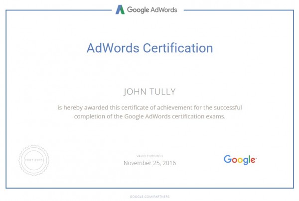 adwords cert